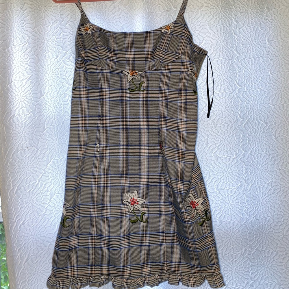 Floral and Plaid Dress🌺